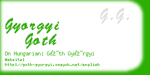 gyorgyi goth business card